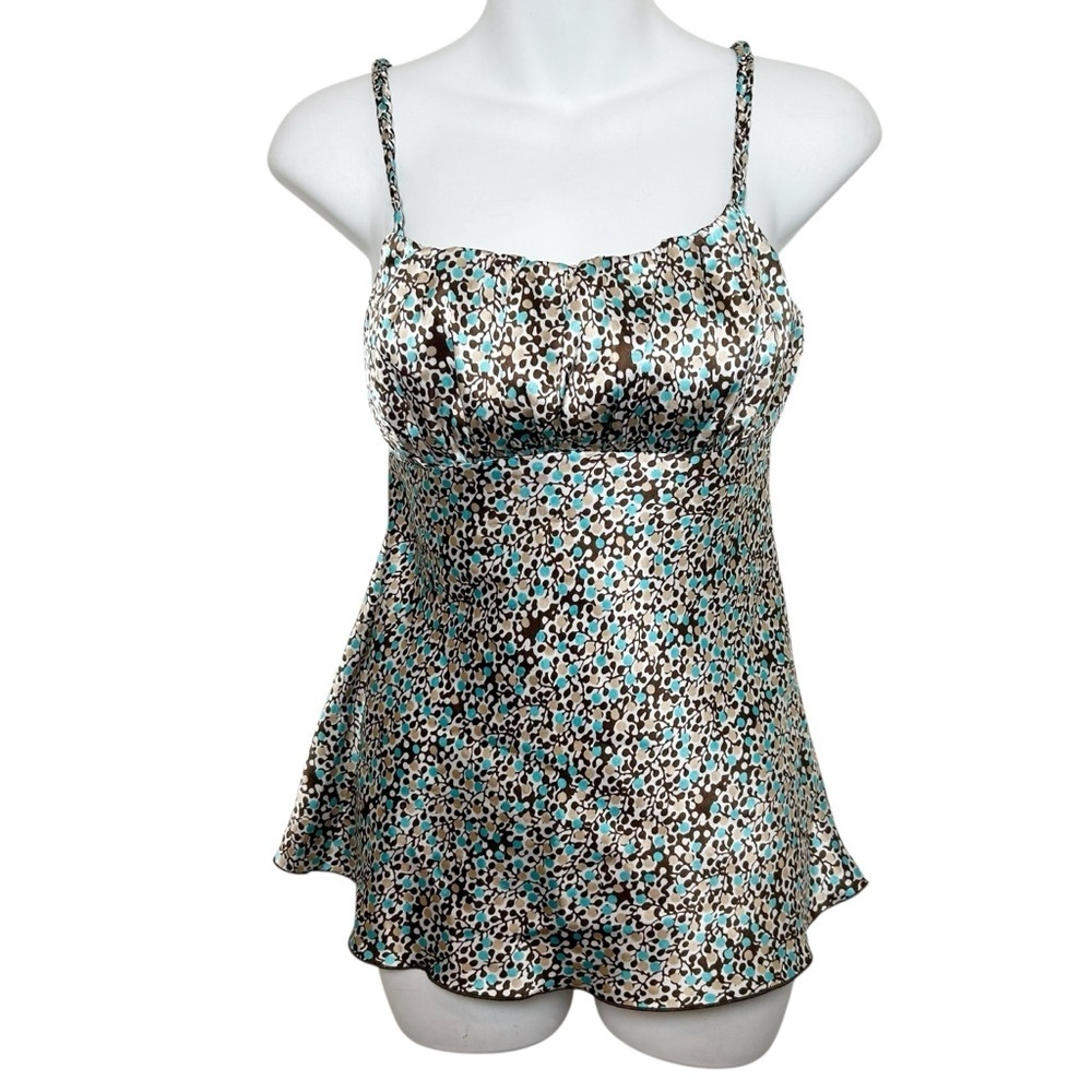 B Wear vintage satin Y2K babydoll tank top size small milkmaid fairy flowy USA